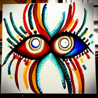 Evil Eye Bead design for canvas painting